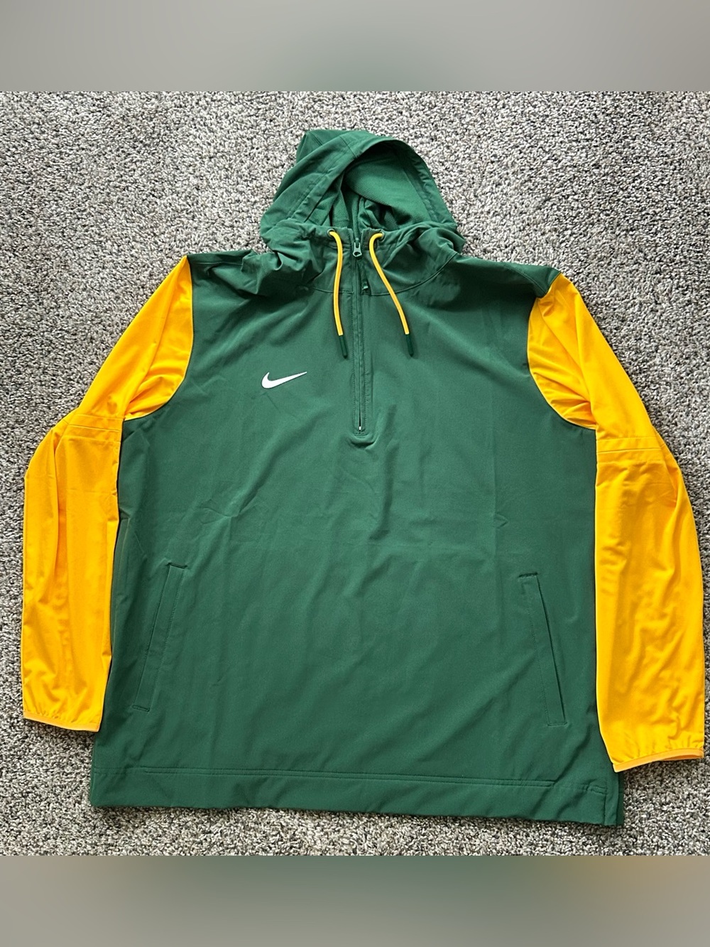 Nike Dri-FIT Pregame 1/4 Zip Coaches Hoodie Jacket Green Mens XXL FJ9536-341